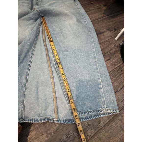 American Eagle Outfitters Women's Blue Low Rise Jean Denim Maxi Skirt Size 12 - Picture 5 of 11